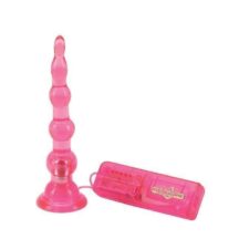 Анальная елочка с вибрацией Seven Creations Vibro Beaded Butt Plug, розовый