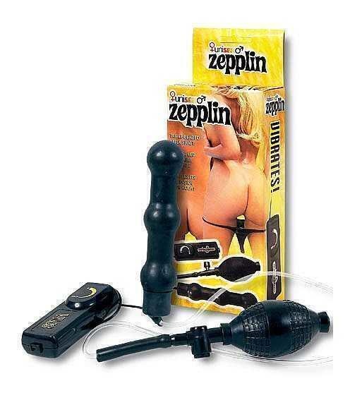 Анальная пробка Zepplin Black Inflatable Anal Wand Seven Creations, черный