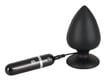 Анальная пробка Black Velvets Vibrating Plug с пультом ДУ 