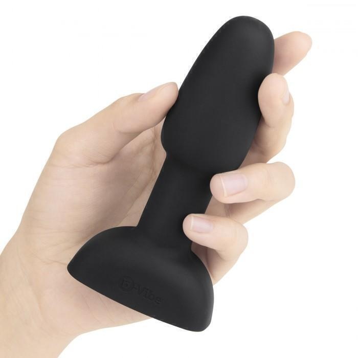 Анальная римминг-пробка b-Vibe Rimming Petite с пультом ДУ, черная