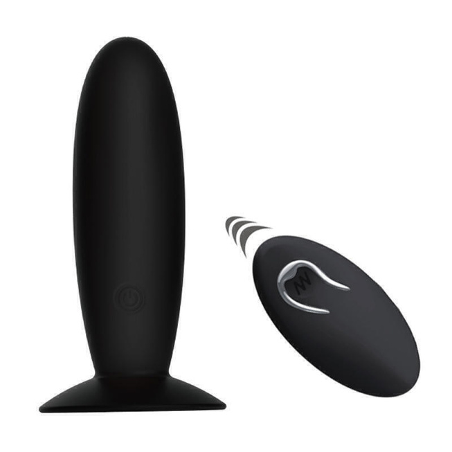 фото Анальная пробка с вибрацией и пультом ДУ Pretty Love Remonte Control Vibrating Plug, черный
