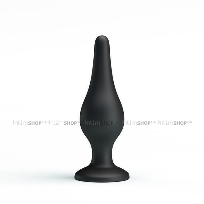 Анальная пробка Pretty Love Sensitive Prostate Plug на присоске среднего размера, черная - фото 1