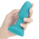 Анальная римминг-пробка b-Vibe Rimming Petite с пультом ДУ, голубая