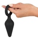 Анальная втулка с кольцом Orion Soft Touch Silicone Anal Plug L, черная
