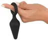 Анальная втулка с кольцом Orion Soft Touch Silicone Anal Plug S, черная