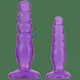 Анальные пробки Doc Johnson Crystal Jellies Trainer 2 шт, фиолетовые