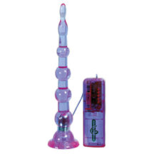 Анальная елочка с вибрацией Seven Creations JoyToy9 Vibrating Beaded Butt Plug, фиолетовый