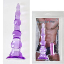 Анальный вибростимулятор ёлочка SexToy Beaded Butt Plug, фиолетовый