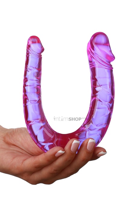 Анально-вагинальный стимулятор U-формы Seven Creations Double Mini фиолетовый