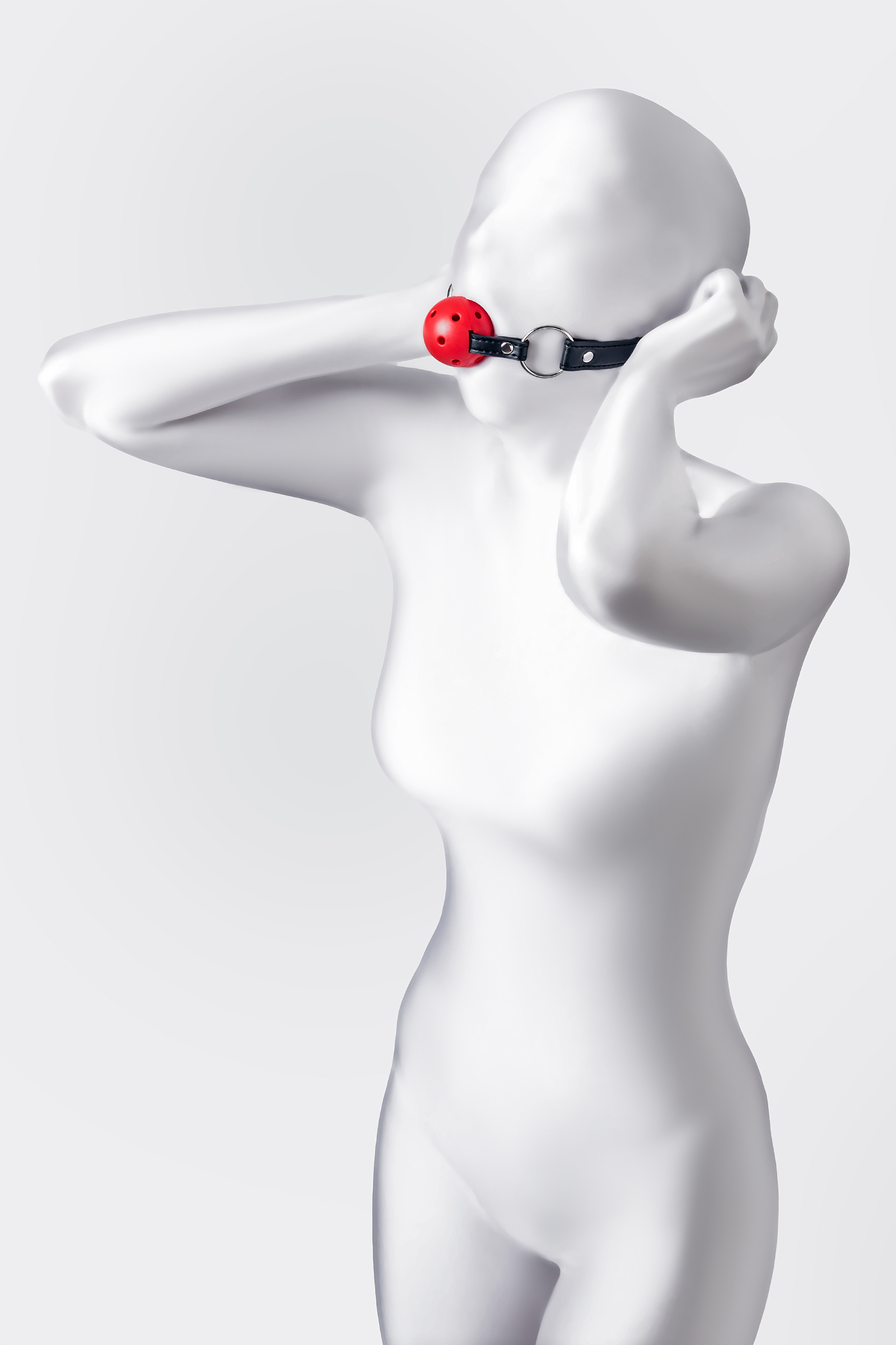 Кляп-шар с отверстиями для дыхания Anonymo by Toyfа, красный