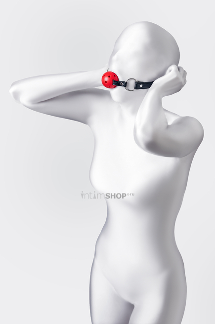 Кляп-шар с отверстиями для дыхания Anonymo by TOYFA, красный - фото 3