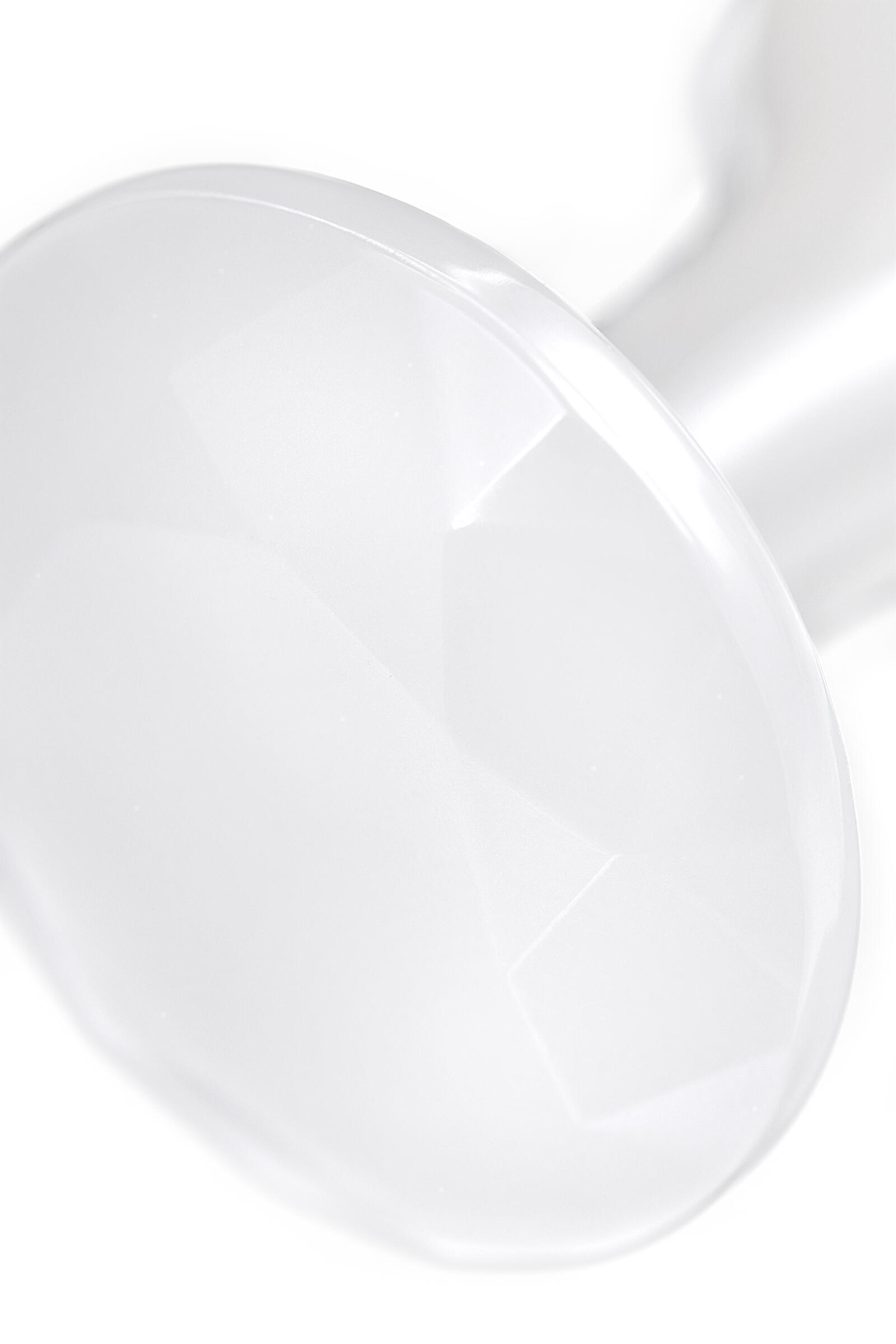 Акриловая анальная пробка Toyfa, светящаяся в темноте, 9,5 см, белый