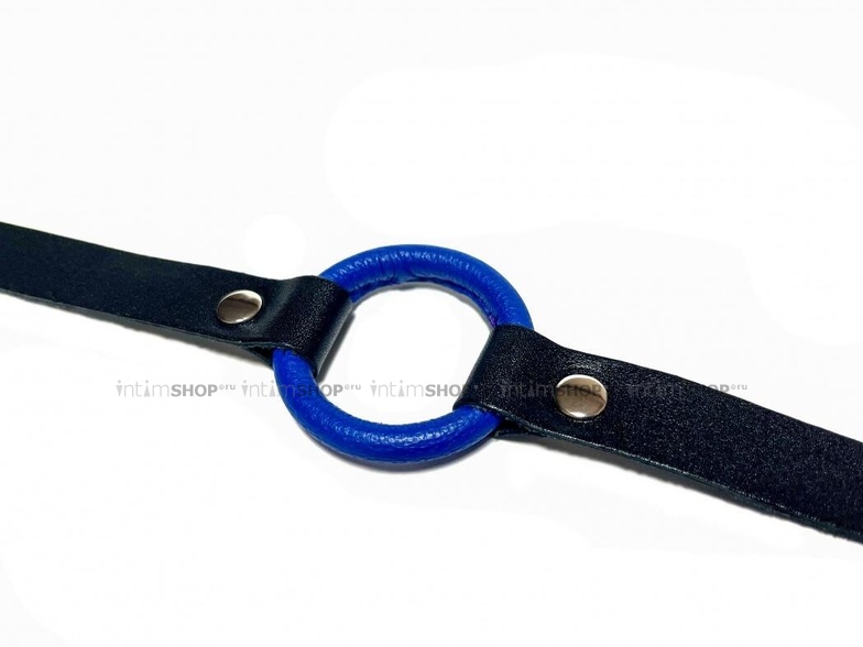 Кляп-кольцо BDSM Арсенал, черно-синий - фото 2