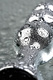Анальная пробка-ёлочка Metal by Toyfa с черным кристаллом, серебристый