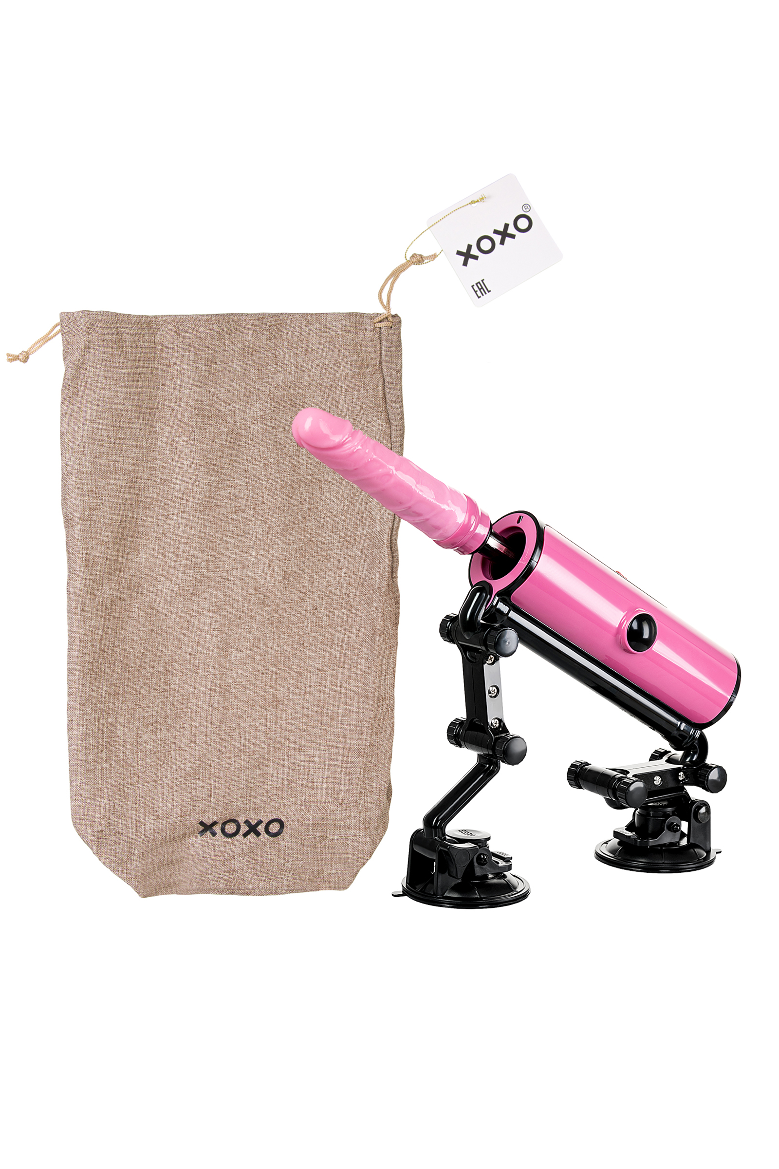 Мешочек XOXO для хранения секс-игрушек 39 см, коричневый