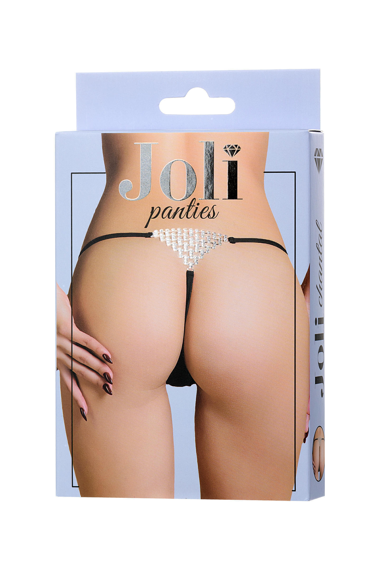 Трусики со стразами Joli Chantal, черный, OS