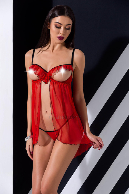 

Сорочка Passion Lingerie Cherry chemise, Красный, S/M