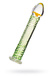 Стимулятор Sexus Glass с декоративным цветком и стимулирующими точками, зеленый 16,5 см