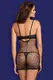 Сорочка Obsessive Redella chemise, Чёрный, L/XL