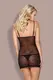 Сорочка Obsessive 811-CHE-1 chemise, Чёрный, L/XL