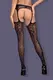 Чулки Obsessive S 314 garter stockings, Чёрный, S/M/L