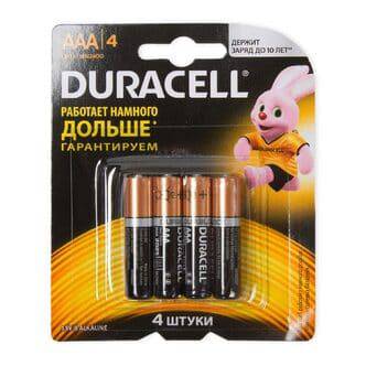 Батарейки мизинчиковые Duracell ААА/LR03 4 шт