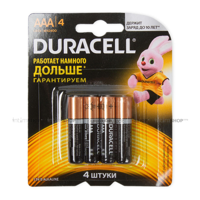 Батарейки мизинчиковые Duracell ААА/LR03 4 шт