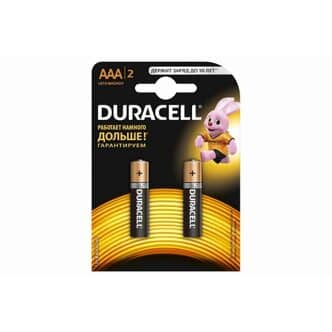 Батарейки мизинчиковые Duracell ААА/LR03 в блистере 2 шт.
