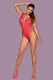 Боди Obsessive B 112 teddy Red, Красный, S/M/L