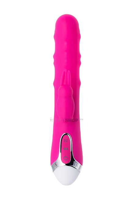 Вибратор с клиторальным стимулятором JOS BALLE, с движущимися шариками, розовый, 23 см - фото 2