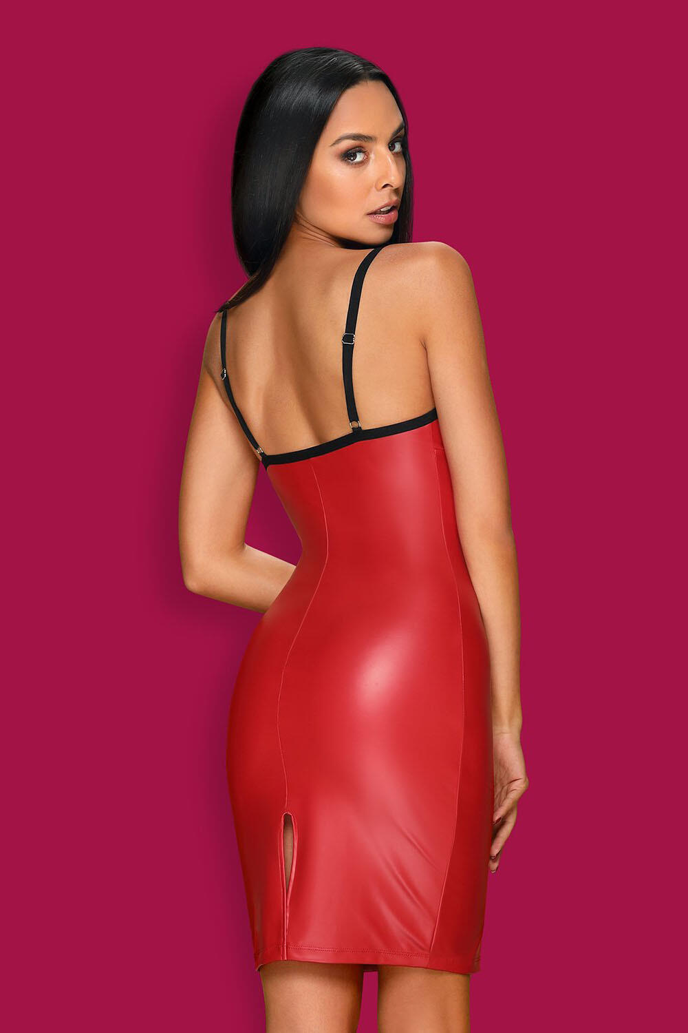 Сорочка Obsessive Redella dress Red, Красный, S/M
