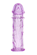 Насадка на член с усиками и реалистичным рельефом Toyfa, фиолетовая