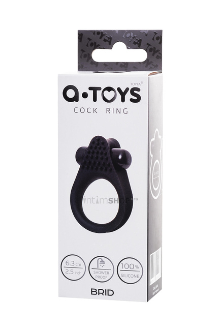 Виброкольцо A-Toys by Toyfa Brid, черное - фото 8