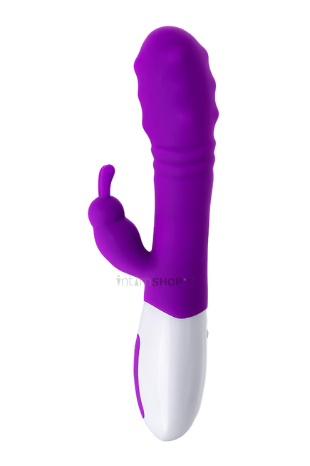 Вибратор c клиторальным стимулятором JOS TATY с пульсирующими шариками, фиолетовый, 21,5 см - фото 3