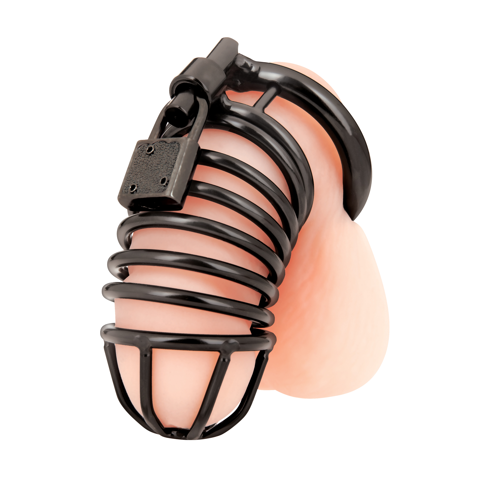 Пояс верности с замком BlueLine Deluxe Chastity Cage, черный