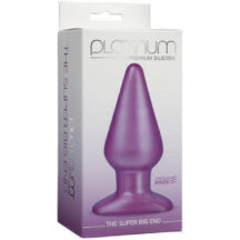 Большая анальная пробка Doc Johnson Platinum Premium Silicone The Super Big End, фиолетовая