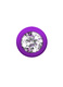 Анальная цепочка с кристаллом Lola Toys Emotions Buddy, фиолетовая с бесцветным кристаллом