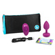 Вибропробка b-Vibe Jewel с пультом ДУ S/M, фиолетовая с розовым кристаллом