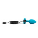Вибропробка b-Vibe Jewel S/M с пультом ДУ, голубая с голубым кристаллом