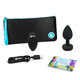 Вибропробка b-Vibe Jewel M/L с пультом ДУ, черная с черным кристаллом