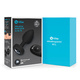 Вибропробка b-Vibe Jewel M/L с пультом ДУ, черная с черным кристаллом