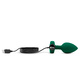Вибропробка b-Vibe Jewel M/L с пультом ДУ, зеленая с зеленым кристаллом