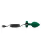 Вибропробка b-Vibe Jewel M/L с пультом ДУ, зеленая с зеленым кристаллом