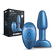 Анальная римминг-пробка b-Vibe Rimming Petite Limited Edition с пультом ДУ, синяя