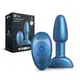 Анальная римминг-пробка b-Vibe Rimming Petite Limited Edition с пультом ДУ, синяя