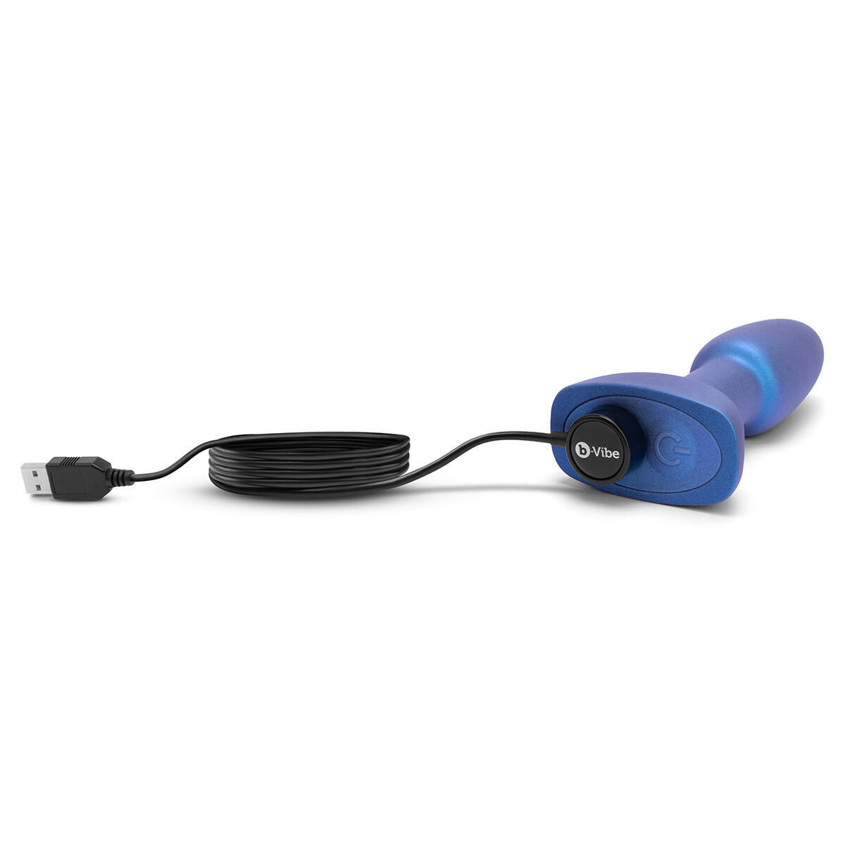 Анальная римминг-пробка b-Vibe Rimming Petite Limited Edition с пультом ДУ, синяя