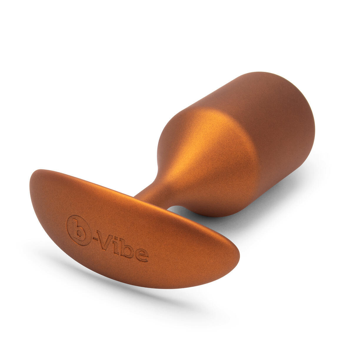 Анальная пробка для ношения b-Vibe Snug Plug 4 с переменным центром тяжести, оранжевая