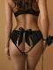 Трусики с доступом и бантом Le Frivole Easy to love 42-44, чёрные