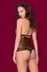 Боди Obsessive 876-TED-1 teddy, Чёрный, S/M