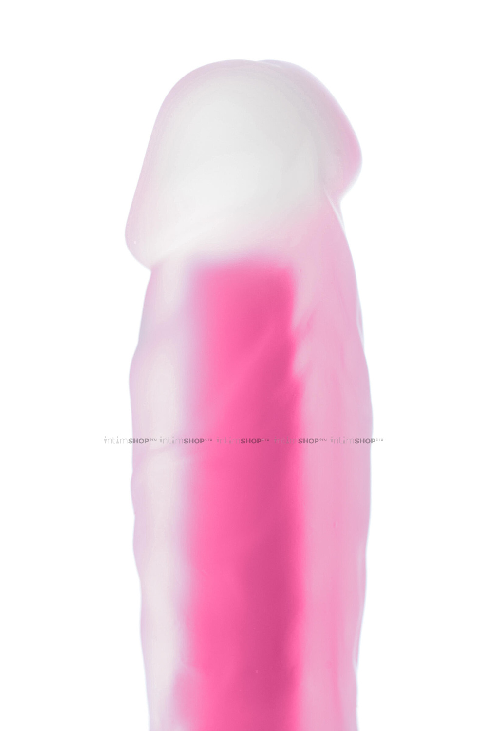 Фаллоимитатор, светящийся в темноте, Beyond by Toyfa, Tony Glow, силикон, прозрачно-розовый, 20 см